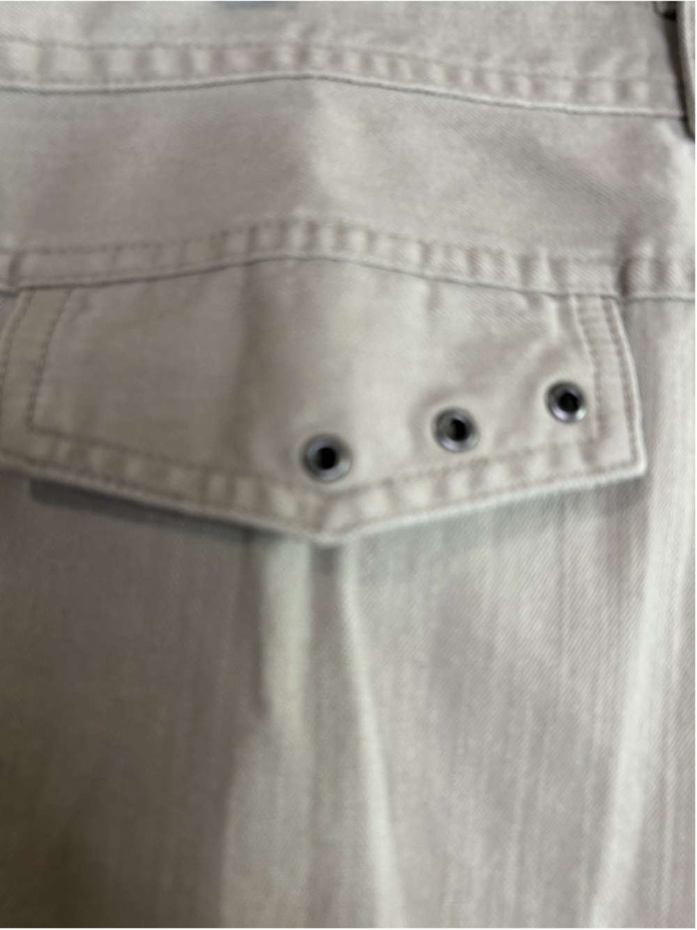 CJ Banks Comfort Stretch Khaki Capri Pants Cargo Pocket Rivets NWT 18W Plus - Picture 6 of 10